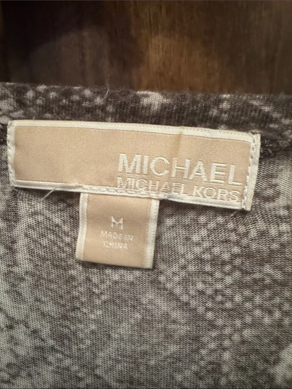 Michael Kors Gray Snake-Print Sequin Mini Dress